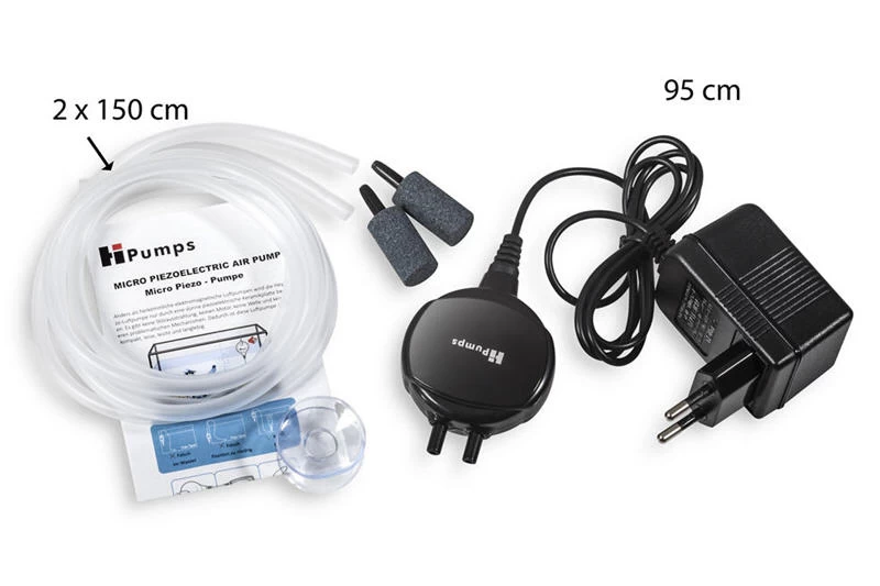 HPumps Nano Piezo Luftpumpe Zweikanal 2x18l/h, Doppel-Durchlüfterpumpe 4 HPumps Nano Piezo Luftpumpe Zweikanal 2x18l/h, Doppel-Durchlüfterpumpe – Bild 2