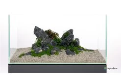 Aquadeco Mini-Landschaft BLACK 2,3-2,7 Kg (P10) -Aquariumladen = das Beste. Dekoset Minilandschaft Dark 2