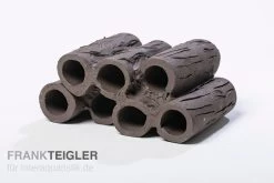 Aquariumkeramik Röhrenturm Modell D Schwarz