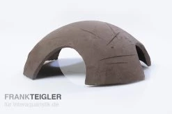 Aquariumkeramik Axolotl Iglu Ø 18 Cm Schwarz