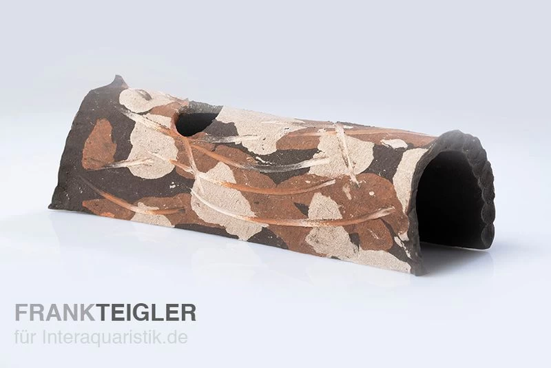Aquariumkeramik Axolotl Tunnel Mit Fenster 30 Cm Camouflage 3 Aquariumkeramik Axolotl Tunnel Mit Fenster 30 Cm Camouflage