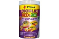 Tropical Cichlid Red & Green Medium Sticks, 1 Liter